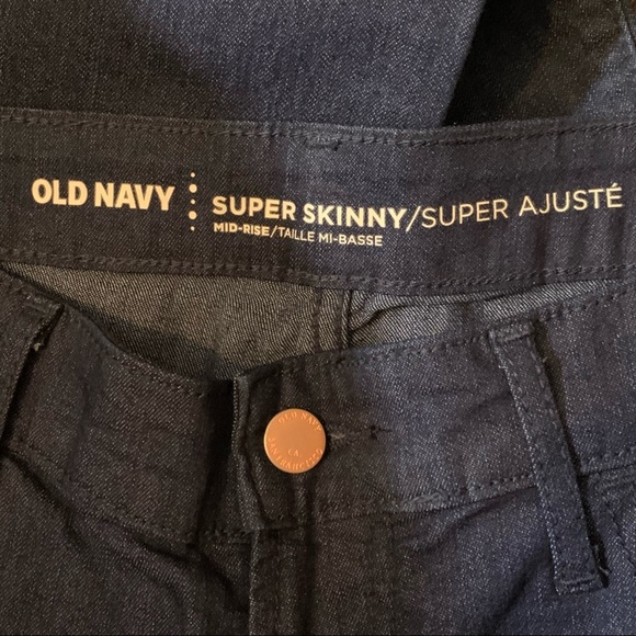 Old Navy Womens Jeans Size 6 Super Skinny Mid-Rise Blue Denim - Picture 4 of 7